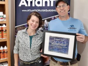 Josiah & Anne Crousore of Specialty Water Gardens, the Atlantic-Oase Professional Contractor of the year award winner